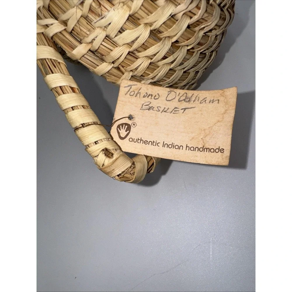 New With Tag Tohono O'odham Papago Authentic Indian Handmade Duck Basket Arizona